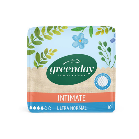 INTIMATE GREEN DAY Прокладки женские Ultra Normal Dry, 10 шт.