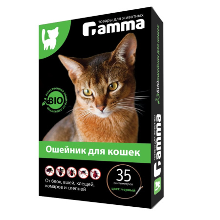 Ошейник БИО для кошек от внешних паразитов, 350*9*3мм Gamma