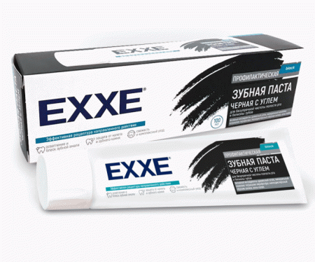 EXXE Зуб/паста "Черная с углем" (black), 100 мл