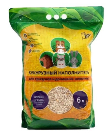 Золотой кот 20120 Наполнитель д/грызунов кукурузный 6л