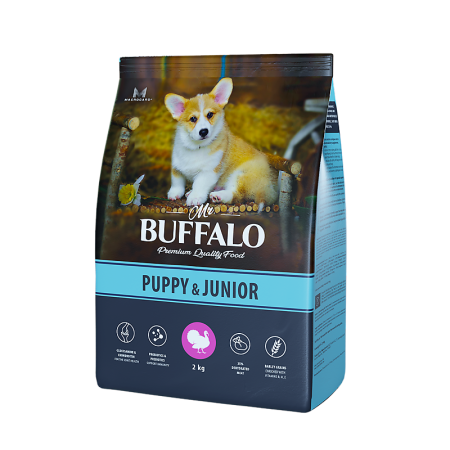 Mr.Buffalo Puppy&Junior сухой корм для щенков и юниоров с индейкой