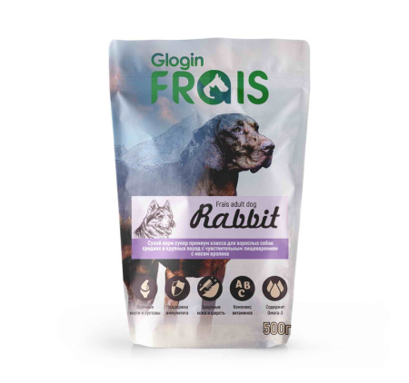 FRAIS SIGNATURE сухой корм для собак средних и крупных пород с чувствительным пищеварением кролик