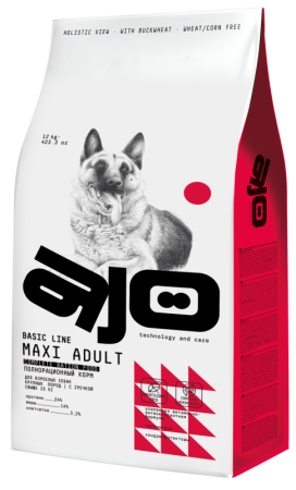 AJO Dog Maxi Adult сух. д/собак крупных пород с гречкой BREEDER PACK 12кг