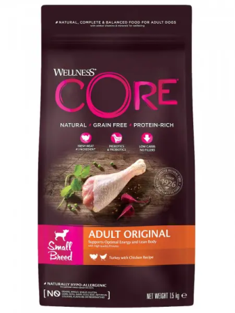 Wellness CORE Small Breed Original cух. д/соб. мелких пород б/зерн. индейка 1,5кг