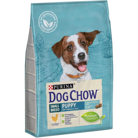 Dog Chow для щенков мелких пород, вкус курица 2,5 кг