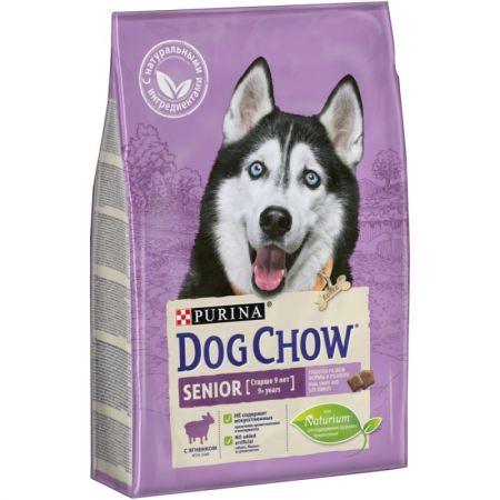 Dog Chow  для собак старше 9 лет, вкус ягненок 2,5 кг