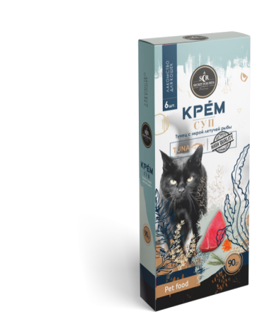 Secret крем-суп для кошек тунца с икрой летучей рыбы 90г