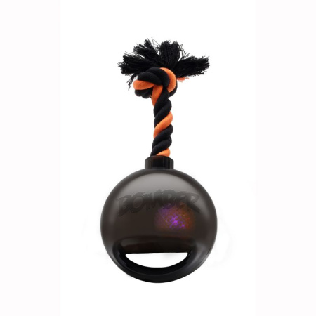 Hagen Игрушка д/соб. Мяч светящийся с ручкой на веревке серия Bomber 12,7см оранж