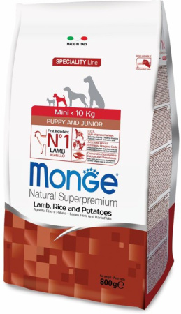 Monge Dog Monoprotein Mini сух. д/щенков мелких пород ягненок/рис/картофель 2,5кг