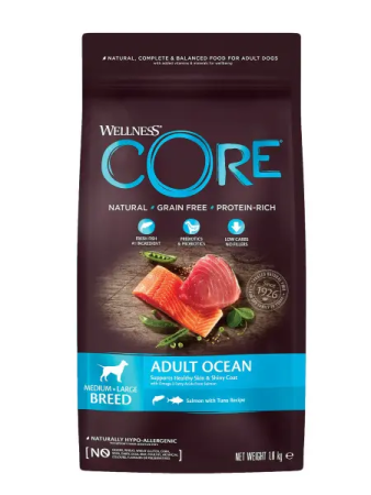 Wellness CORE Ocean cух. д/соб. средних и крупных пород, из лосося с тунцом 1,8кг