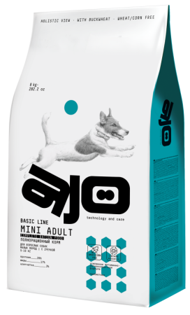 AJO Dog Mini Adult сух. д/собак малых пород с гречкой BREEDER PACK 8кг