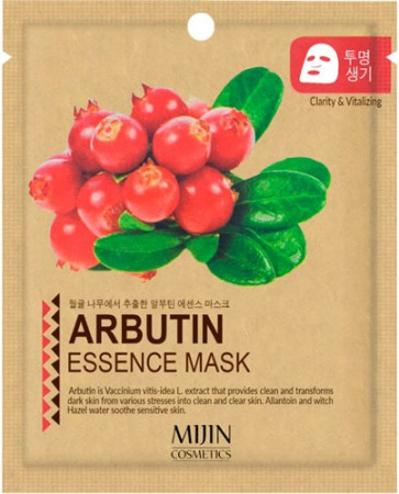 Mijin Arbutin Essence Маска тканевая д/лица с арбутином 25г (Корея)