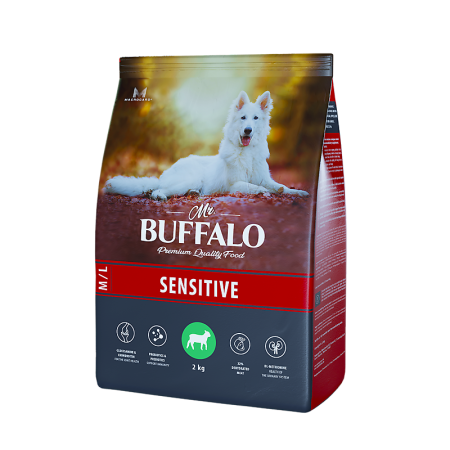 Mr.Buffalo Adult Sensitive сухой корм для собак средних и крупных пород с ягненком
