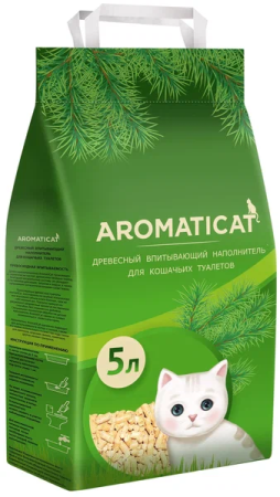 Aromaticat наполнитель древесный впитывающий, 5 л