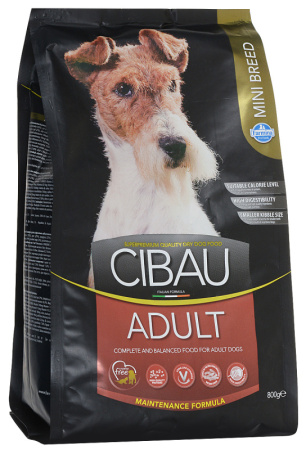 Cibau Adult Mini корм для взрослых собак мелких пород 800г