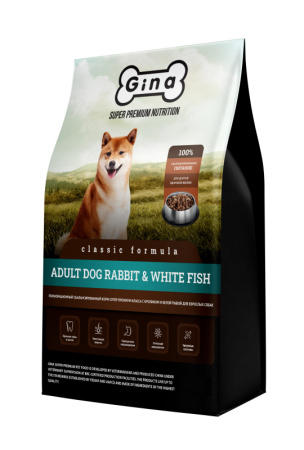 Gina Classic Adult Dog Rabbit&White Fish 1кг (Китай)