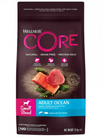 Wellness CORE Small Breed Ocean cух. д/соб. мелких пород б/зерн. лосось 1,5кг