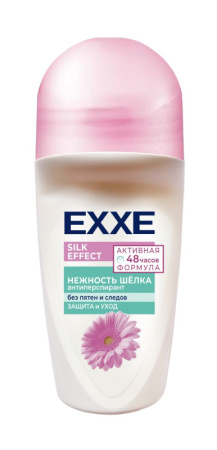 EXXE женский дезодорант антиперспирант Silk effect Нежность шёлка, 50 мл (ролик)