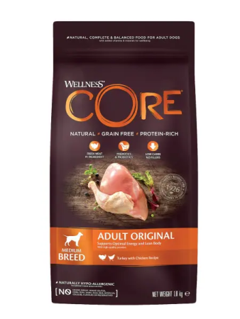 Wellness CORE Original cух. д/соб. б/зерн. индейка/курица 1,8кг