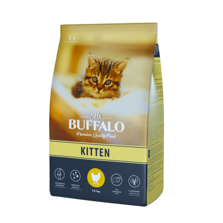 Mr.Buffalo Kitten сухой корм для котят с курицей 10кг