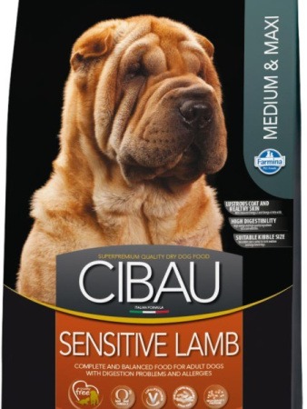 Cibau Sensitive Lamb Medium/Maxi корм для собак средних и крупных пород с ягненком 2,5кг
