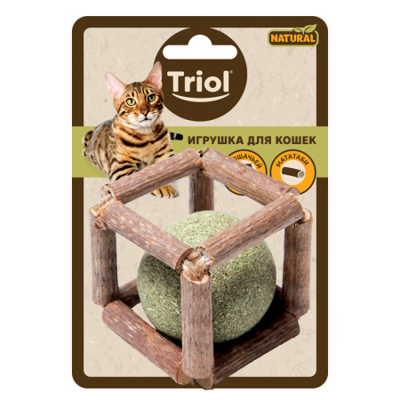 Triol Игрушка д/кош. из мататаби "Куб с кошачьей мятой" 40мм серия NATURAL