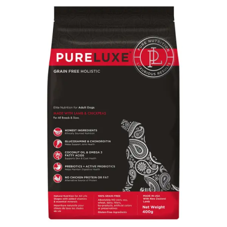 1709 PureLuxe для взрослых собак с ягненком и нутом, 0,4 кг