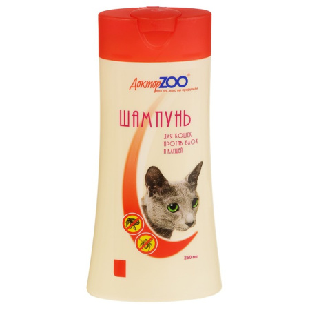 ДОКТОР ZOO шампунь д/кошек антипаразитарный 250мл